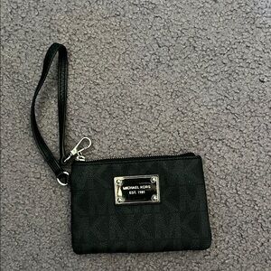 Michael Kors Black Logo Signature Wristlet